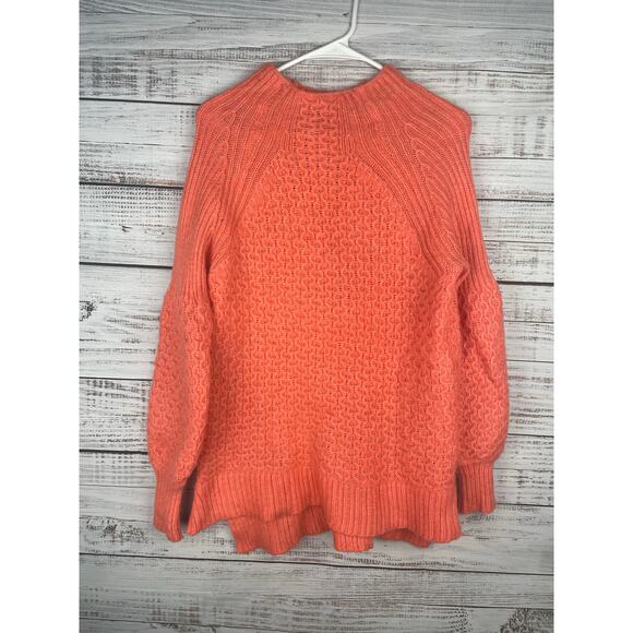 Anthropologie Bia Coral Mock Neck Tunic Sweater XS Alpaca Cozy Boho Oversized - Picture 2 of 12